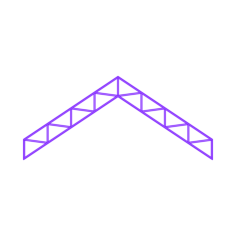 Buildings Trusses Flat Sloping Sticker Outline Svg File, Free Vectors File